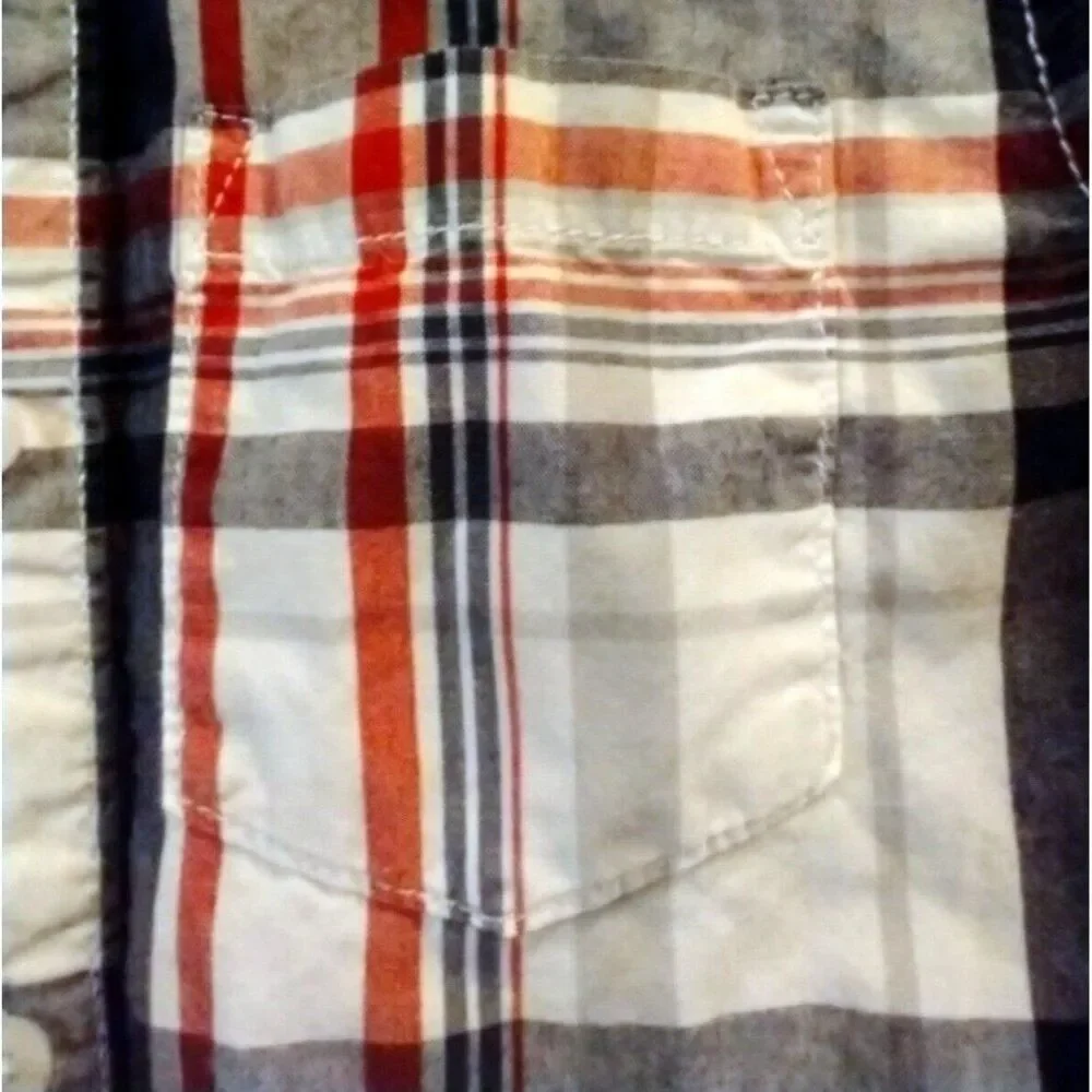 XS Gymboree Boys Plaid Button-Front Shirt
